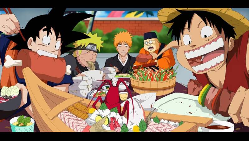 Dragonball,One Piece,Naruto,Bleach.
